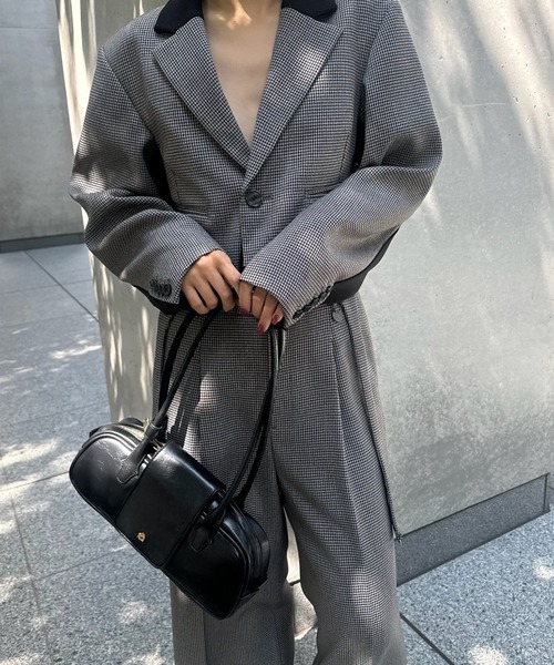 BONBOM（ボンボム）の「BONBOM×Ameri HOUNDSTOOTH STRAIGHT PANTS（その他パンツ・レディース・グレー/ブラウン・X-SMALL/SMALL/MEDIUM）」の12枚目の写真
