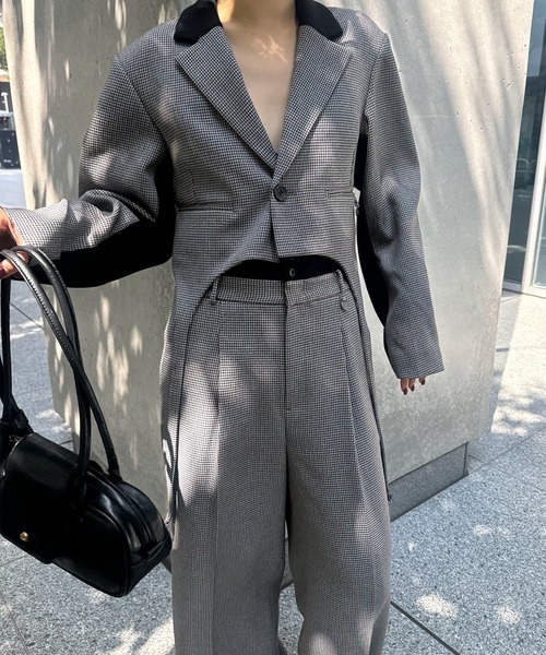 BONBOM（ボンボム）の「BONBOM×Ameri HOUNDSTOOTH STRAIGHT PANTS（その他パンツ・レディース・グレー/ブラウン・X-SMALL/SMALL/MEDIUM）」の13枚目の写真