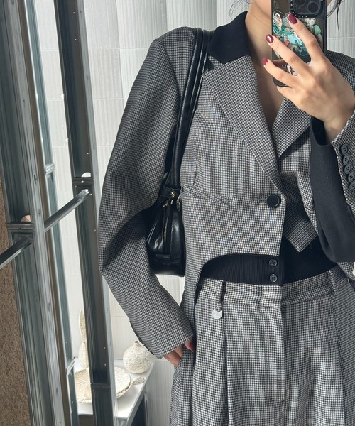 BONBOM（ボンボム）の「BONBOM×Ameri HOUNDSTOOTH STRAIGHT PANTS（その他パンツ・レディース・グレー/ブラウン・X-SMALL/SMALL/MEDIUM）」の14枚目の写真