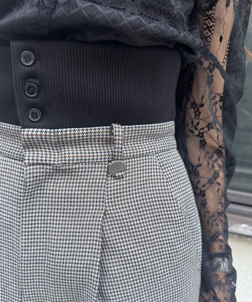 BONBOM（ボンボム）の「BONBOM×Ameri HOUNDSTOOTH STRAIGHT PANTS（その他パンツ・レディース・グレー/ブラウン・X-SMALL/SMALL/MEDIUM）」の19枚目の写真