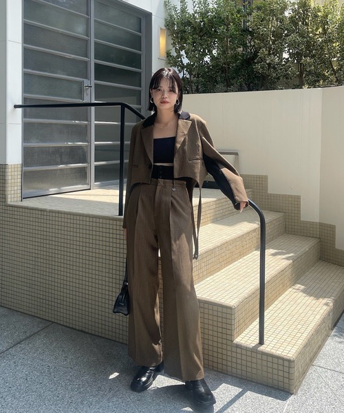 BONBOM（ボンボム）の「BONBOM×Ameri HOUNDSTOOTH STRAIGHT PANTS（その他パンツ・レディース・グレー/ブラウン・X-SMALL/SMALL/MEDIUM）」の20枚目の写真