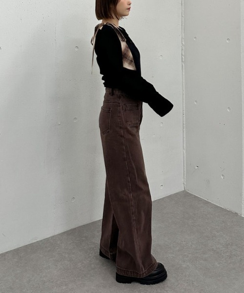 archives(アルシーヴ)の「肩リボンワンショルカットTOPS(Tシャツ/カットソー・レディース・チャコールグレー/ブラウン/ブラック・MEDIUM)」の21枚目の写真