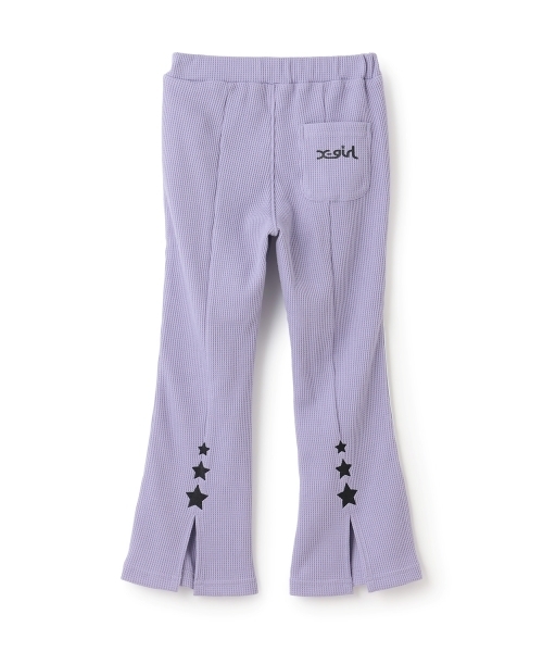 X-girl Stages（エックスガールステージス）の「【TBSドラマ フェイクマミー 着用アイテム】バックスリットフレアレギンス（レギンス/スパッツ・キッズ・ブラック/ラベンダー・80ｃｍ/90cm/110cm/100cm/120cm）」の3枚目の写真