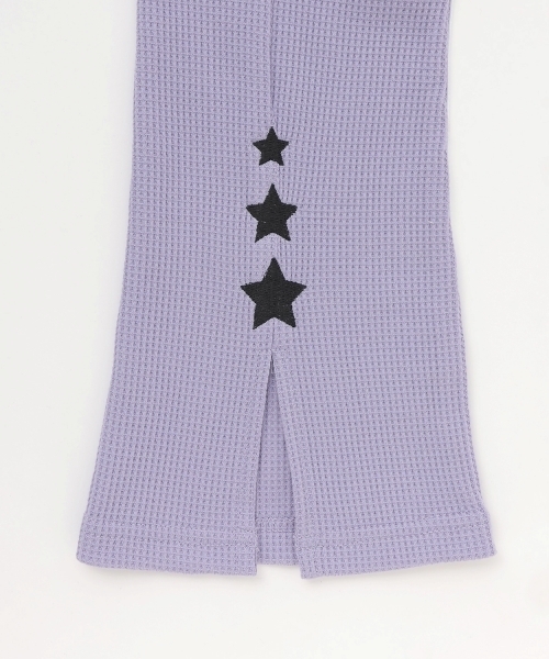 X-girl Stages（エックスガールステージス）の「【TBSドラマ フェイクマミー 着用アイテム】バックスリットフレアレギンス（レギンス/スパッツ・キッズ・ブラック/ラベンダー・80ｃｍ/90cm/110cm/100cm/120cm）」の8枚目の写真