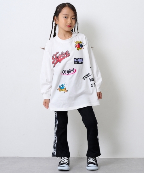 X-girl Stages（エックスガールステージス）の「【TBSドラマ フェイクマミー 着用アイテム】バックスリットフレアレギンス（レギンス/スパッツ・キッズ・ブラック/ラベンダー・80ｃｍ/90cm/110cm/100cm/120cm）」の13枚目の写真