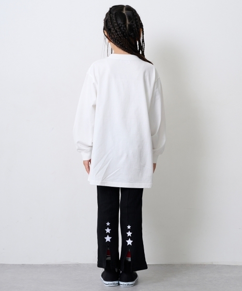 X-girl Stages（エックスガールステージス）の「【TBSドラマ フェイクマミー 着用アイテム】バックスリットフレアレギンス（レギンス/スパッツ・キッズ・ブラック/ラベンダー・80ｃｍ/90cm/110cm/100cm/120cm）」の14枚目の写真