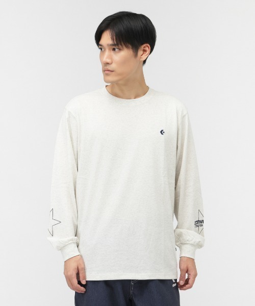 CONVERSE(コンバース)の「コンバース スター PT ロングスリーブティー(Tシャツ/カットソー・メンズ・オフホワイト/ブラック/ダークブラウン・M/L/LL)」の2枚目の写真
