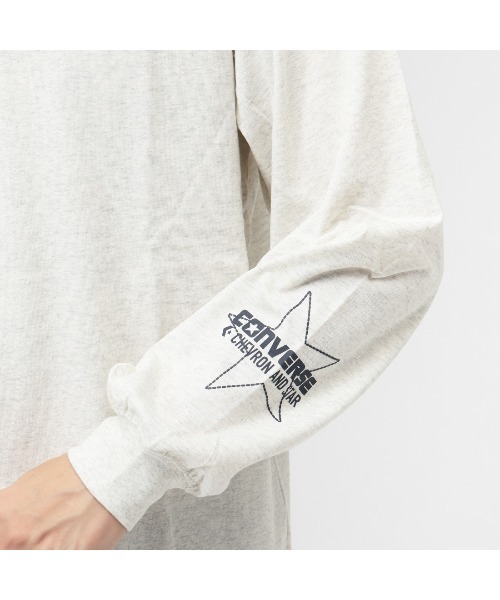CONVERSE(コンバース)の「コンバース スター PT ロングスリーブティー(Tシャツ/カットソー・メンズ・オフホワイト/ブラック/ダークブラウン・M/L/LL)」の12枚目の写真