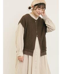 Samansa Mos2 | 2WAY裾レースかのこベスト(ベスト)