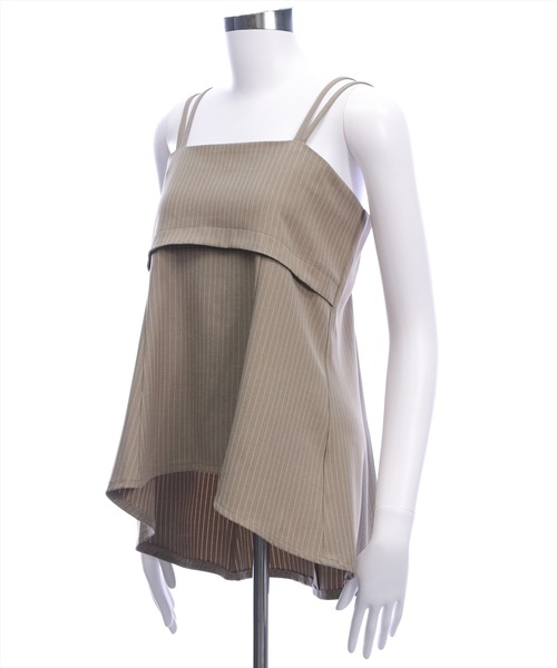 CLEAR BASIC（クリアベーシック）の「ダブルストラップビスチェ(セット可）［大人 カジュアル 着回し力抜群］≪AW新作≫（Tシャツ/カットソー・レディース・ベージュ系その他/グレー/ブラック・F）」の9枚目の写真