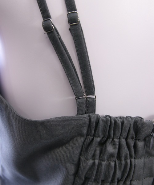 CLEAR BASIC（クリアベーシック）の「ダブルストラップビスチェ(セット可）［大人 カジュアル 着回し力抜群］≪AW新作≫（Tシャツ/カットソー・レディース・ベージュ系その他/グレー/ブラック・F）」の16枚目の写真