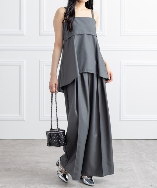 CLEAR BASIC（クリアベーシック）の「ダブルストラップビスチェ(セット可）［大人 カジュアル 着回し力抜群］≪AW新作≫（Tシャツ/カットソー・レディース・ベージュ系その他/グレー/ブラック・F）」の5枚目の写真