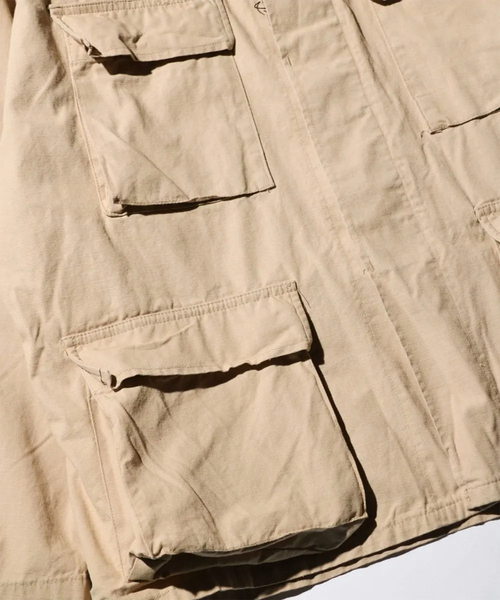 ABAHOUSE（アバハウス）の「【U.SMILITARY】COTTON RIPJACKET/ミリタリー/ジャケット【WEB限定】（ミリタリージャケット・メンズ・カーキ/ブラック・M/L/XL）」の6枚目の写真