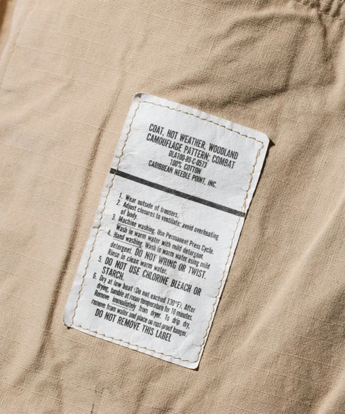 ABAHOUSE（アバハウス）の「【U.SMILITARY】COTTON RIPJACKET/ミリタリー/ジャケット【WEB限定】（ミリタリージャケット・メンズ・カーキ/ブラック・M/L/XL）」の9枚目の写真