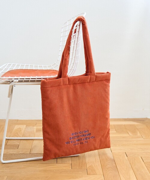 coen（コーエン）の「ロゴ刺繍コーデュロイトートバッグ（トートバッグ・レディース・ナチュラル/ライトブルー/ダークグレー/オレンジ・FREE）」の13枚目の写真