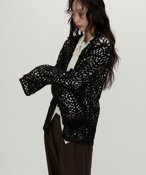 NUJOH(ヌゾ)の「Crochet Lace Blouse / クロシェレースブラウス(シャツ/ブラウス・レディース・ブラック/アイボリー・FREE)」の22枚目の写真
