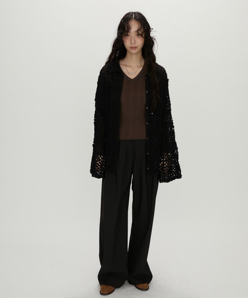 NUJOH(ヌゾ)の「Crochet Lace Blouse / クロシェレースブラウス(シャツ/ブラウス・レディース・ブラック/アイボリー・FREE)」の12枚目の写真