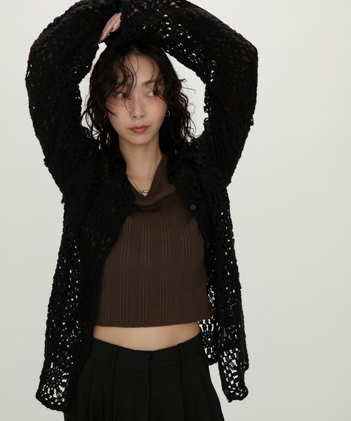 NUJOH(ヌゾ)の「Crochet Lace Blouse / クロシェレースブラウス(シャツ/ブラウス・レディース・ブラック/アイボリー・FREE)」の14枚目の写真