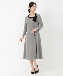 STRAWBERRY-FIELDS | 【元宝塚トップ娘役 綺咲愛里さん着用】Linonシャンブレー/ウーリー千鳥_サイドリボンネックワンピース(ワンピース)