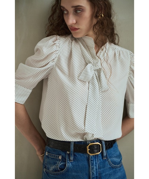 Estella.K(エステラケー)の「Louise Polka Dot Blouse ボリューム袖ブラウス(シャツ/ブラウス・レディース・ブラック系その他/オフホワイト/ホワイト系その他・FREE)」の11枚目の写真