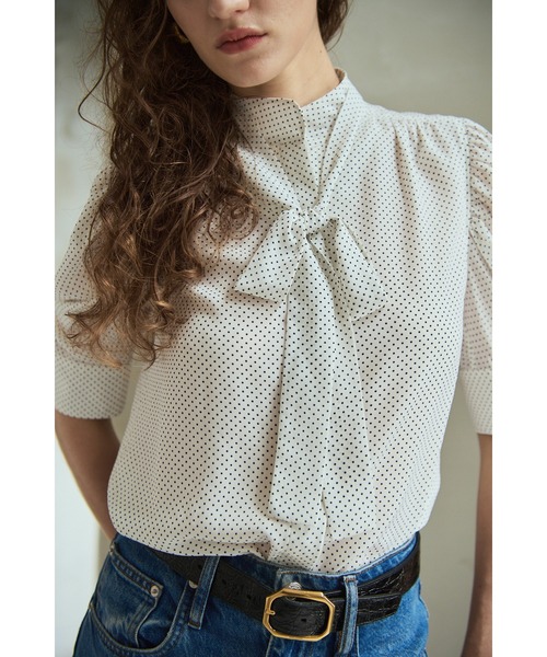 Estella.K(エステラケー)の「Louise Polka Dot Blouse ボリューム袖ブラウス(シャツ/ブラウス・レディース・ブラック系その他/オフホワイト/ホワイト系その他・FREE)」の16枚目の写真