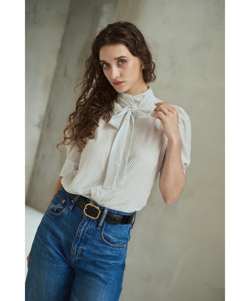 Estella.K(エステラケー)の「Louise Polka Dot Blouse ボリューム袖ブラウス(シャツ/ブラウス・レディース・ブラック系その他/オフホワイト/ホワイト系その他・FREE)」の18枚目の写真