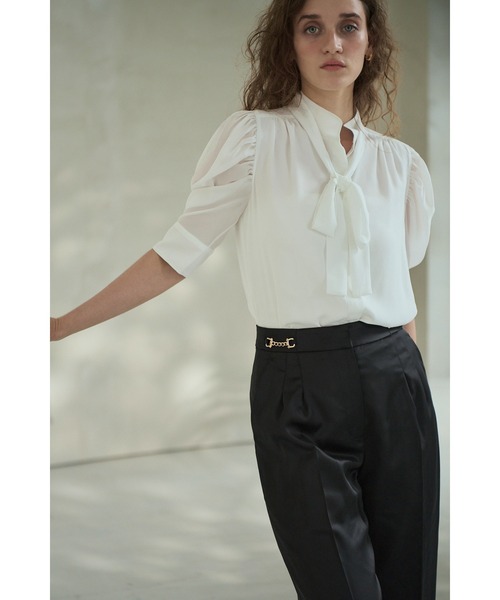Estella.K(エステラケー)の「Louise Polka Dot Blouse ボリューム袖ブラウス(シャツ/ブラウス・レディース・ブラック系その他/オフホワイト/ホワイト系その他・FREE)」の5枚目の写真
