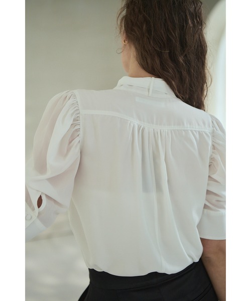 Estella.K(エステラケー)の「Louise Polka Dot Blouse ボリューム袖ブラウス(シャツ/ブラウス・レディース・ブラック系その他/オフホワイト/ホワイト系その他・FREE)」の7枚目の写真