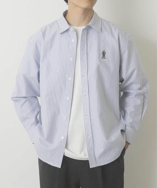 ITEMS URBANRESEARCH（アイテムズ アーバンリサーチ）の「TeddyBear ワンポイント オックスシャツ（シャツ/ブラウス・メンズ・その他2/その他4/グレー/ホワイト/その他3/その他1・LARGE/MEDIUM）」の4枚目の写真