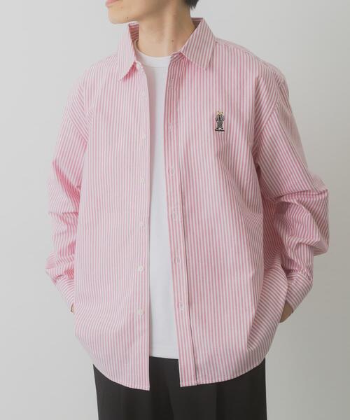 ITEMS URBANRESEARCH（アイテムズ アーバンリサーチ）の「TeddyBear ワンポイント オックスシャツ（シャツ/ブラウス・メンズ・その他2/その他4/グレー/ホワイト/その他3/その他1・LARGE/MEDIUM）」の5枚目の写真