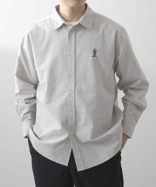 ITEMS URBANRESEARCH（アイテムズ アーバンリサーチ）の「TeddyBear ワンポイント オックスシャツ（シャツ/ブラウス・メンズ・その他2/その他4/グレー/ホワイト/その他3/その他1・LARGE/MEDIUM）」の3枚目の写真
