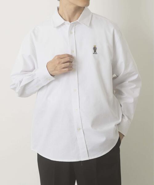 ITEMS URBANRESEARCH（アイテムズ アーバンリサーチ）の「TeddyBear ワンポイント オックスシャツ（シャツ/ブラウス・メンズ・その他2/その他4/グレー/ホワイト/その他3/その他1・LARGE/MEDIUM）」の2枚目の写真