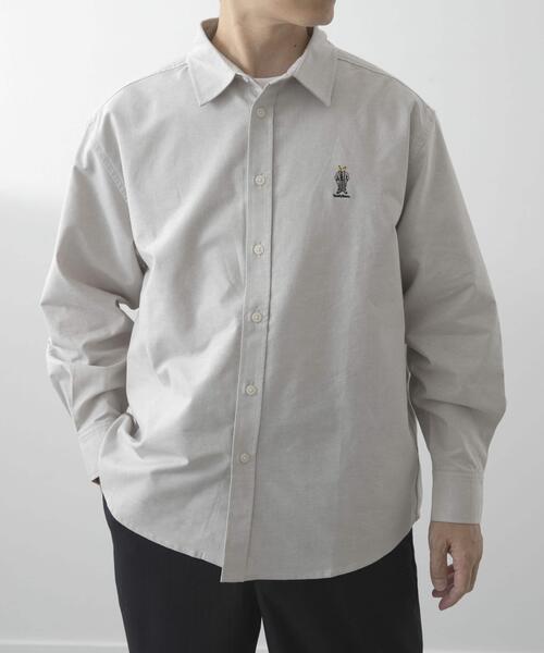 ITEMS URBANRESEARCH（アイテムズ アーバンリサーチ）の「TeddyBear ワンポイント オックスシャツ（シャツ/ブラウス・メンズ・その他2/その他4/グレー/ホワイト/その他3/その他1・LARGE/MEDIUM）」の15枚目の写真