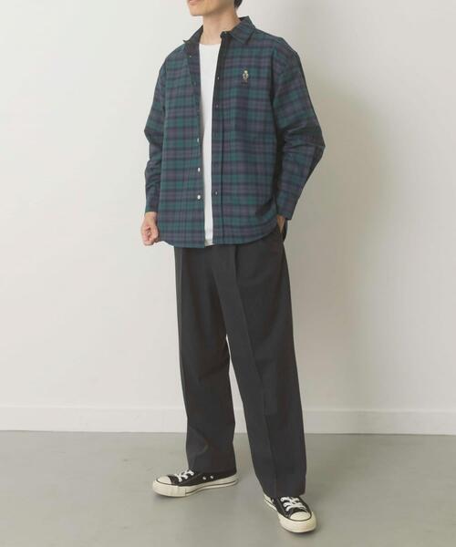 ITEMS URBANRESEARCH(アイテムズ アーバンリサーチ)の「TeddyBear ワンポイント オックスシャツ(シャツ/ブラウス・メンズ・その他2/その他4/グレー/ホワイト/その他3/その他1・LARGE/MEDIUM)」の10枚目の写真