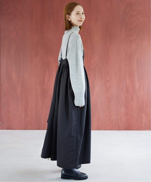 WEB限定/追加3》タフタギャザーキャミワンピース（ワンピース）｜SLOBE