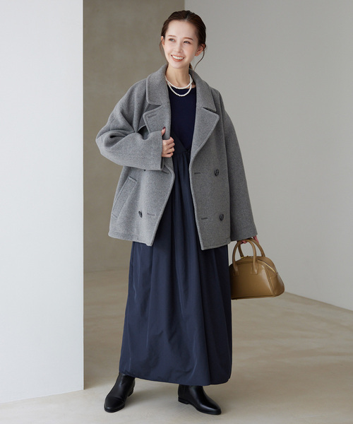 WEB限定/追加3》タフタギャザーキャミワンピース（ワンピース）｜SLOBE