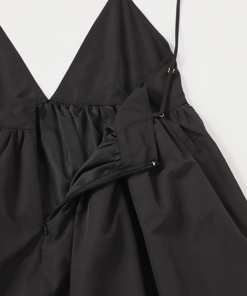 WEB限定/追加3》タフタギャザーキャミワンピース（ワンピース）｜SLOBE