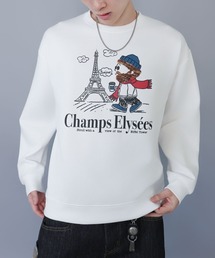 SPINNS | ひげおじさんスウェット/パリ/立体刺繍デザイン/さらもち素材(スウェット)