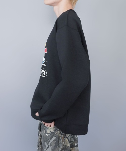 SPINNS（スピンズ）の「ひげおじさんスウェット/パリ/立体刺繍デザイン/さらもち素材（スウェット・メンズ・ブラック/ホワイト・ONESIZE）」の11枚目の写真