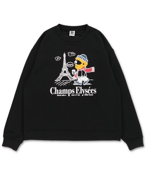 SPINNS（スピンズ）の「ひげおじさんスウェット/パリ/立体刺繍デザイン/さらもち素材（スウェット・メンズ・ブラック/ホワイト・ONESIZE）」の13枚目の写真