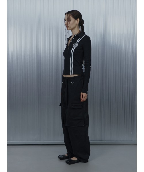 SETUPEXE(セットアップイーエックスイー)の「A'GEM/9 × .kom 『SETUPEXE/セットアップイーエックスイー』 CROSS MULTI CARGO PANTS/アイレットデザイン カーゴパンツ(カーゴパンツ・レディース・カモフラージュ/ブラック・FREE)」の11枚目の写真