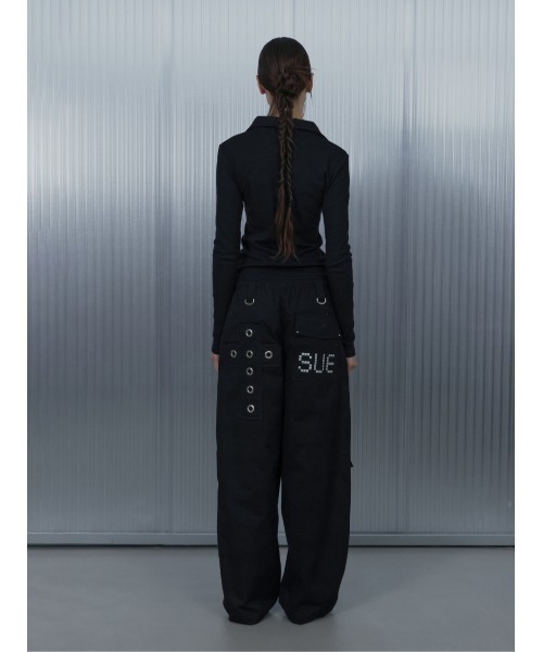 SETUPEXE(セットアップイーエックスイー)の「A'GEM/9 × .kom 『SETUPEXE/セットアップイーエックスイー』 CROSS MULTI CARGO PANTS/アイレットデザイン カーゴパンツ(カーゴパンツ・レディース・カモフラージュ/ブラック・FREE)」の12枚目の写真
