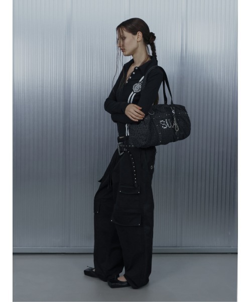 SETUPEXE(セットアップイーエックスイー)の「A'GEM/9 × .kom 『SETUPEXE/セットアップイーエックスイー』 CROSS MULTI CARGO PANTS/アイレットデザイン カーゴパンツ(カーゴパンツ・レディース・カモフラージュ/ブラック・FREE)」の8枚目の写真