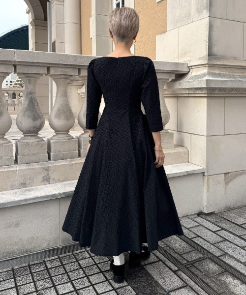JENNE（ジェンヌ）の「ジャカードポケットワンピース（ワンピース・レディース・クリーム/ブラック・LARGE/MEDIUM/SMALL）」の16枚目の写真