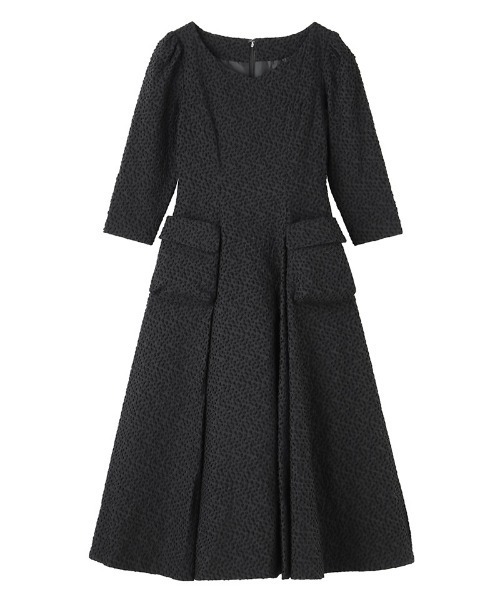 JENNE（ジェンヌ）の「ジャカードポケットワンピース（ワンピース・レディース・クリーム/ブラック・LARGE/MEDIUM/SMALL）」の8枚目の写真