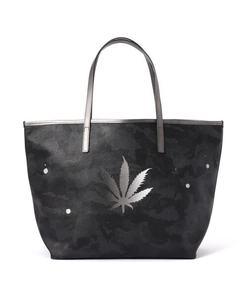 GENTIL BANDIT(ジャンティバンティ)の「GENTIL BANDIT x lucien pellat-finet /14th Anniv. Ltd トートバッグMM(marijuana)(トートバッグ・メンズ・ブラック・F)」の7枚目の写真