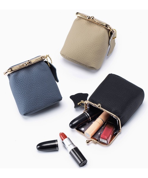 MILLION CARATS(ミリオンカラッツ)の「“レザー×コンパクト”《LibCurate》上質を日常に添える。心地よさと遊び心でバッグの中を整える、等身大の“潤う暮らし”ミニポーチ小さな毎日に品を足す、リアルに使える本革の相棒。自分らしい整理整頓で、毎日がちょっと軽やかに。(ポーチ・レディース・ベージュ/ブラック・FREE)」の4枚目の写真