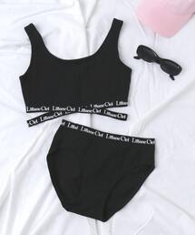 WEGO（ウィゴー）の「Liliane Ciel/クロスロゴ（ブラ&ショーツ）」