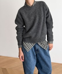 CANAL JEAN | El mar　ウール混ラグランクルーニット(ニット/セーター)