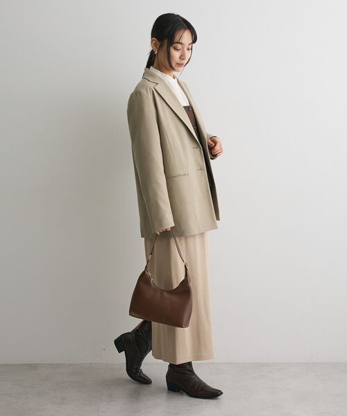 CRAFT STANDARD BOUTIQUE（クラフトスタンダードブティック）の「ウールライクオーバーサイズジャケット◆（テーラードジャケット・レディース・ブラック/ライトカーキ/ブラウン・FREE）」の14枚目の写真